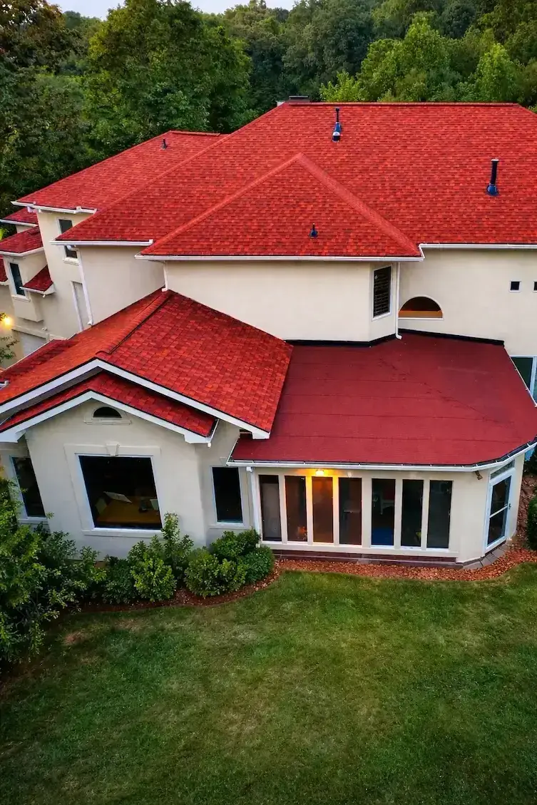 Reparación profesional de techos y vista aérea de restauración - GIP Restoration Services, Georgia